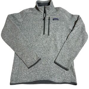 Patagonia Gray Zip Up Sweater with Athletic Fit